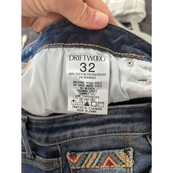 Driftwood Kelly Jeans women's W32 L33 embroidered Bootcut Southwest aztec - Picture 6 of 6